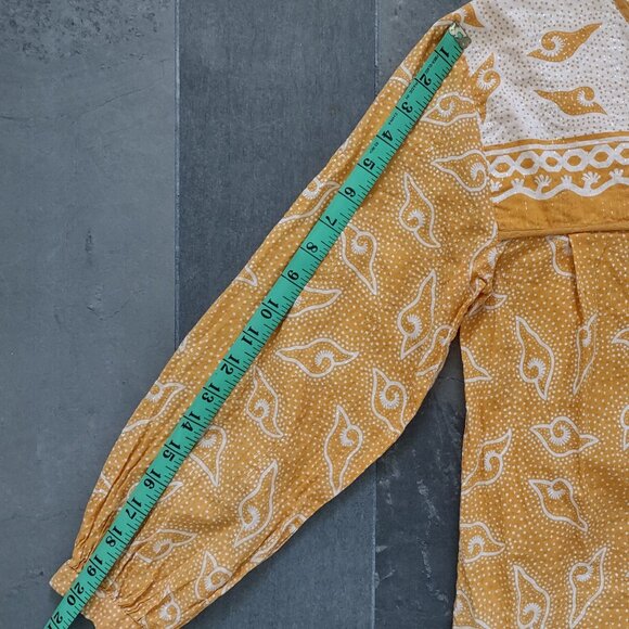 Matta NY Zaira boho peasant top - S - ochre - Picture 7 of 9